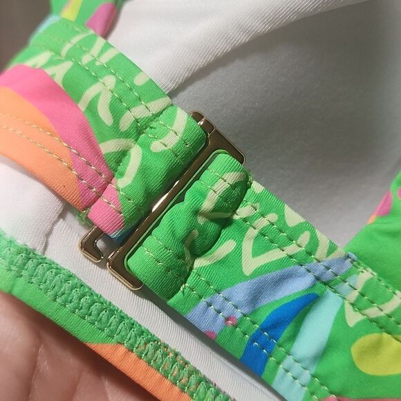 NWT Michelle McDowell Bright Chloe River Iris Teal Bikini - Picture 7 of 8